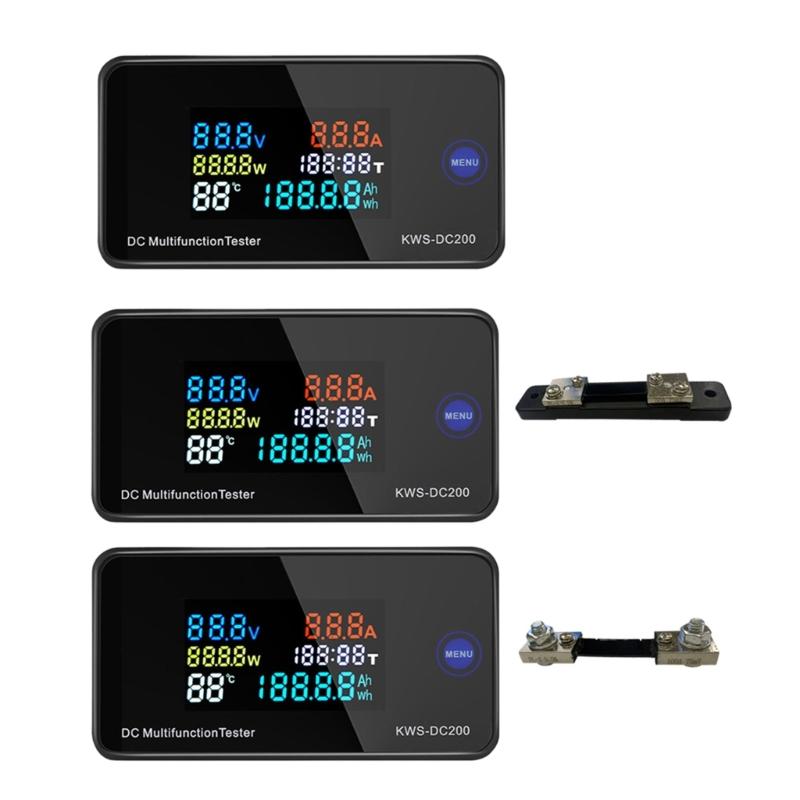 Digital LCD Voltmeter Ammeter 10/50/100A Current Power Energy Meter 0-200V 10/50/100A  DC Multifuntional Tester