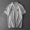Large Factory Order! Foreign Trade Cut the Tag Off Lapel T-shirt Embroidery Clothes Plus Size Men's Business Export Short Sleeve Polo Shirt