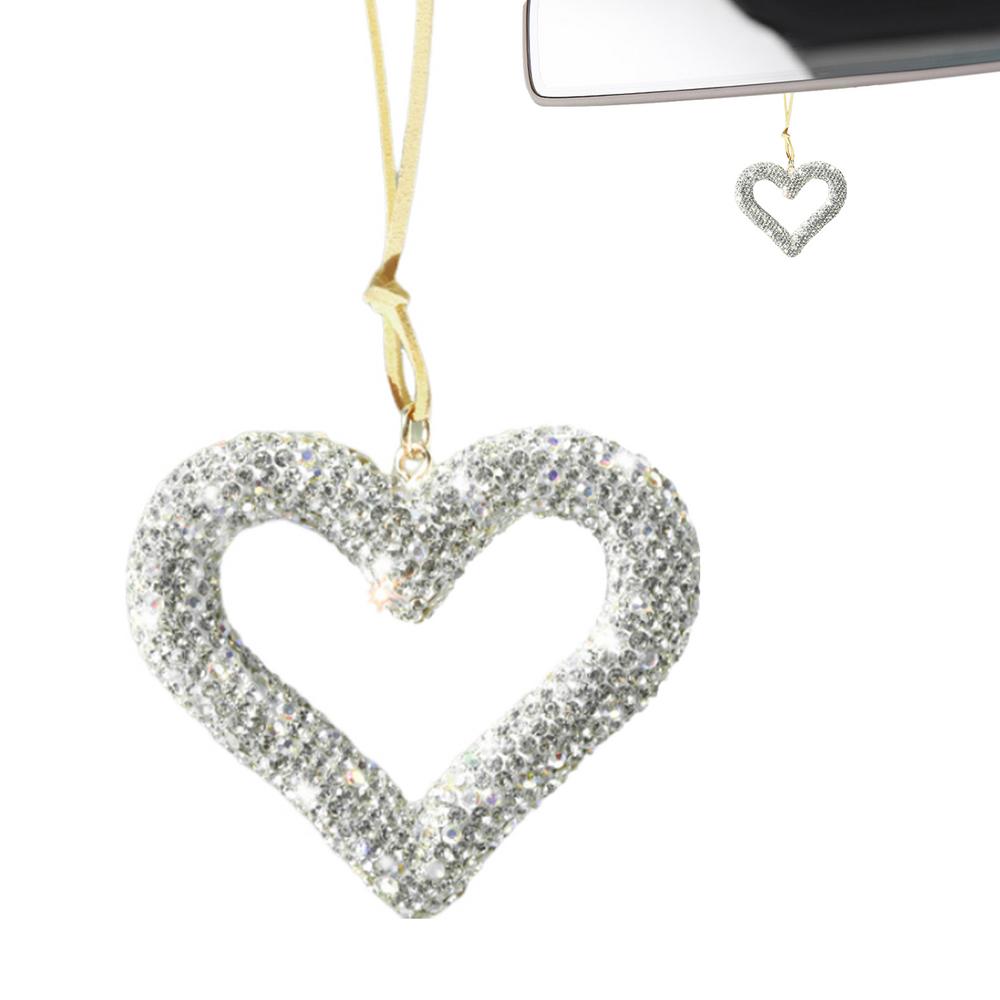 

Heart Car Ornament Bling Car Interior Accessories Shiny Car Interior Accessories Alloy Decor For Living Room Door Wedding