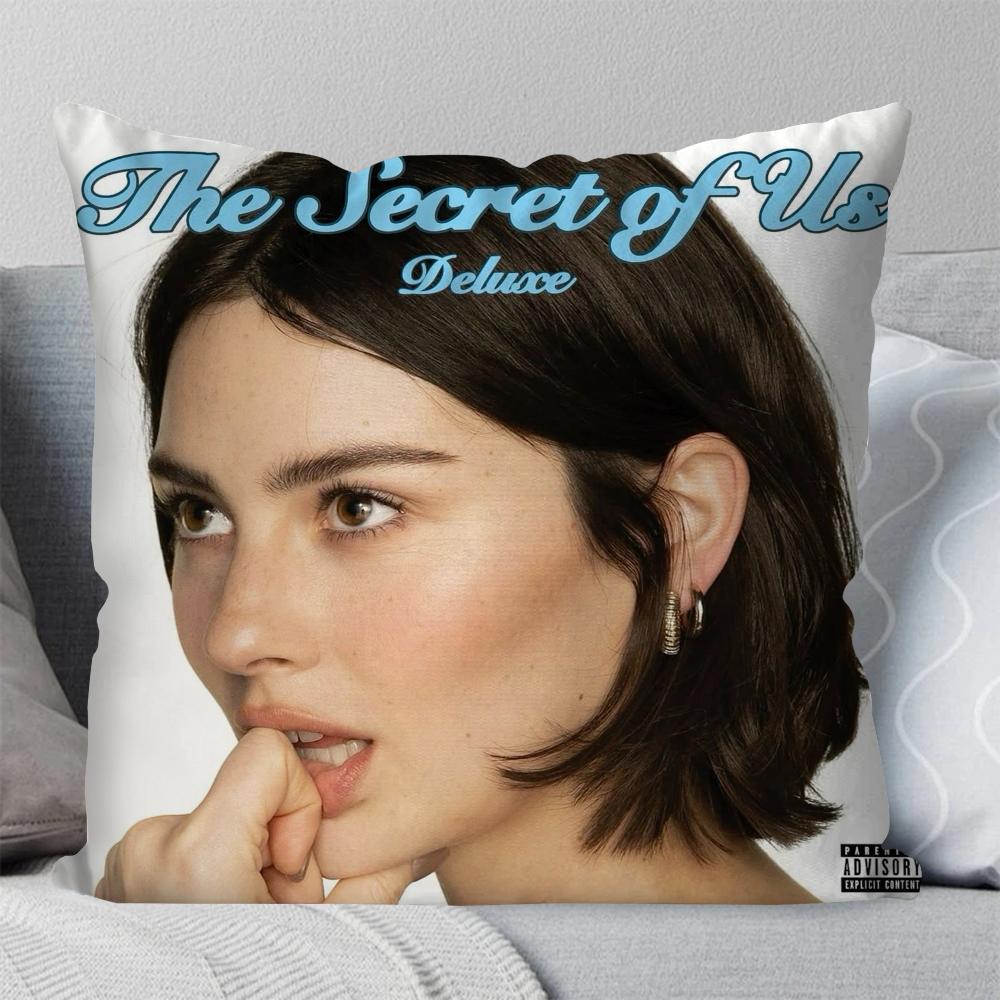 Singer Gracie Abrams Hot Music Pillow Case Square Pillow Bedroom Sofa Leisure Comfort CushionLiving Room Home Decoration 40X40