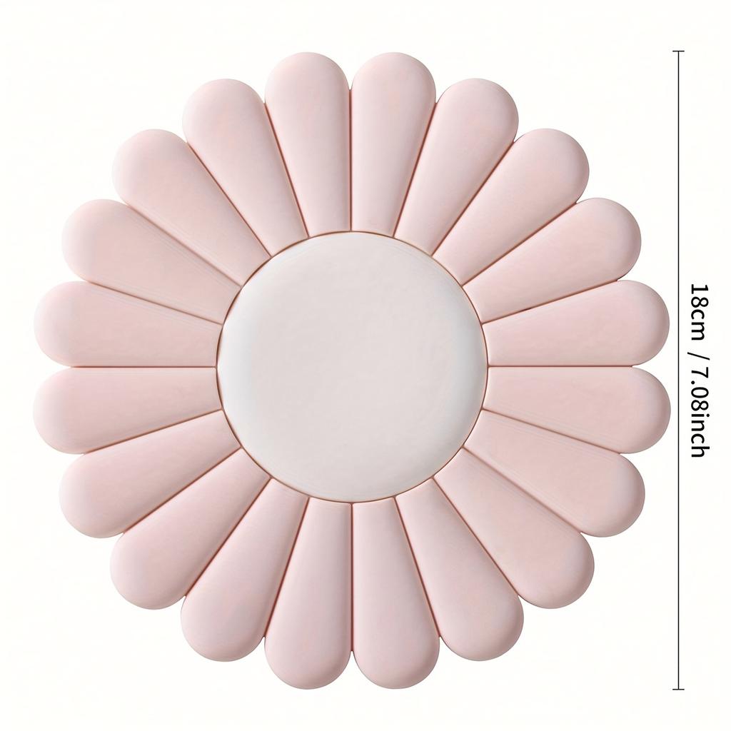 1pc Silicone Trivet Mat | Non-Slip & Heat Resistant, Daisy Flower Design, Easy Clean Coasters & Pot Holders for Kitchen, Ideal for Hot Dishes, Pots