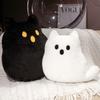 Halloween Style White Cat Plush Pillow PP Cotton Black Cat Plush Doll  Children Girl