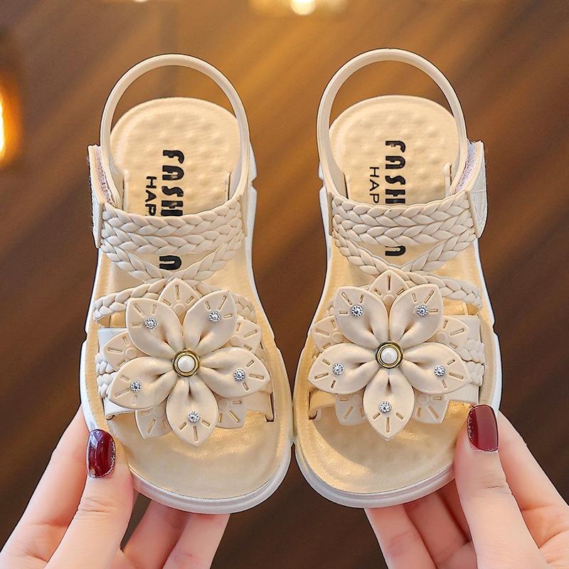 Stylish Open-toe Princess Sandals for Girls, Anti-slip & Soft Sole, All Sizes Available