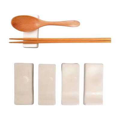 Chopstick Rest Set of Suitable for and Perfect for Compact and 4, Chopsticks, Spoons, Forks, Spoons. White, Simple, Guests. Stylish.