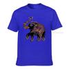 Elephant Folk Art Tshirt Unisex Black Tshirts Elephant Print Tops Adult Cotton Clothes Africa Style Tee Shirt Unique Birthday Gift