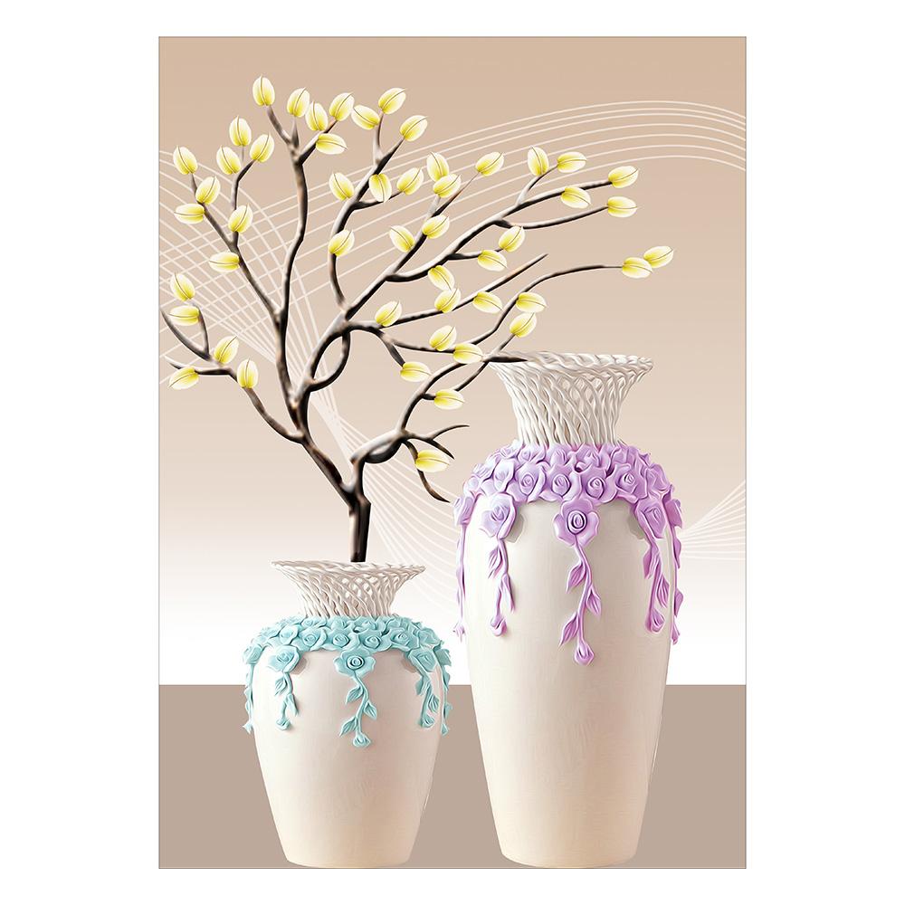 Retro Blumen Leinwandgemälde Wandkunst Bilder Chinesischer Stil Vintage Poster und Drucke für Wohnzimmer Flur Dekor