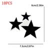 10PCS/Lot Wholesale Black Red Patches Heart Start Iron On Patches For Clithing Love Lip Embroidery Patches On Jeans Accessories