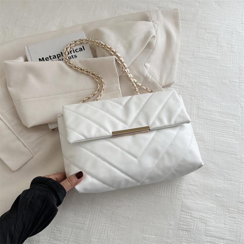 Chic And Trendy Pu Crossbody Bag With Neat Stitching Summer 2024 Casual Tote Bag
