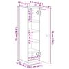 Bathroom Cabinet with Toilet Paper Holder Black 20.5 X 22 X 72 Cm