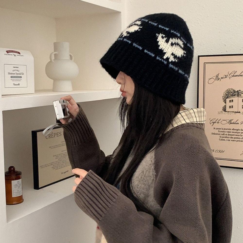 Warm Snowflake Beanies Printed Printing Knit Cap Casual Jacquard Knitted Hat  Outdoor