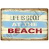 Beach Tin Sign Plaque Metal Summer Sign Metal Plate Wall Decor For Beach Bar House Surf Club Decorative Iron Painting Poster