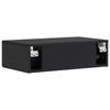 Wall Mounted Side Table Black 59 x 34.5 x 17 cm