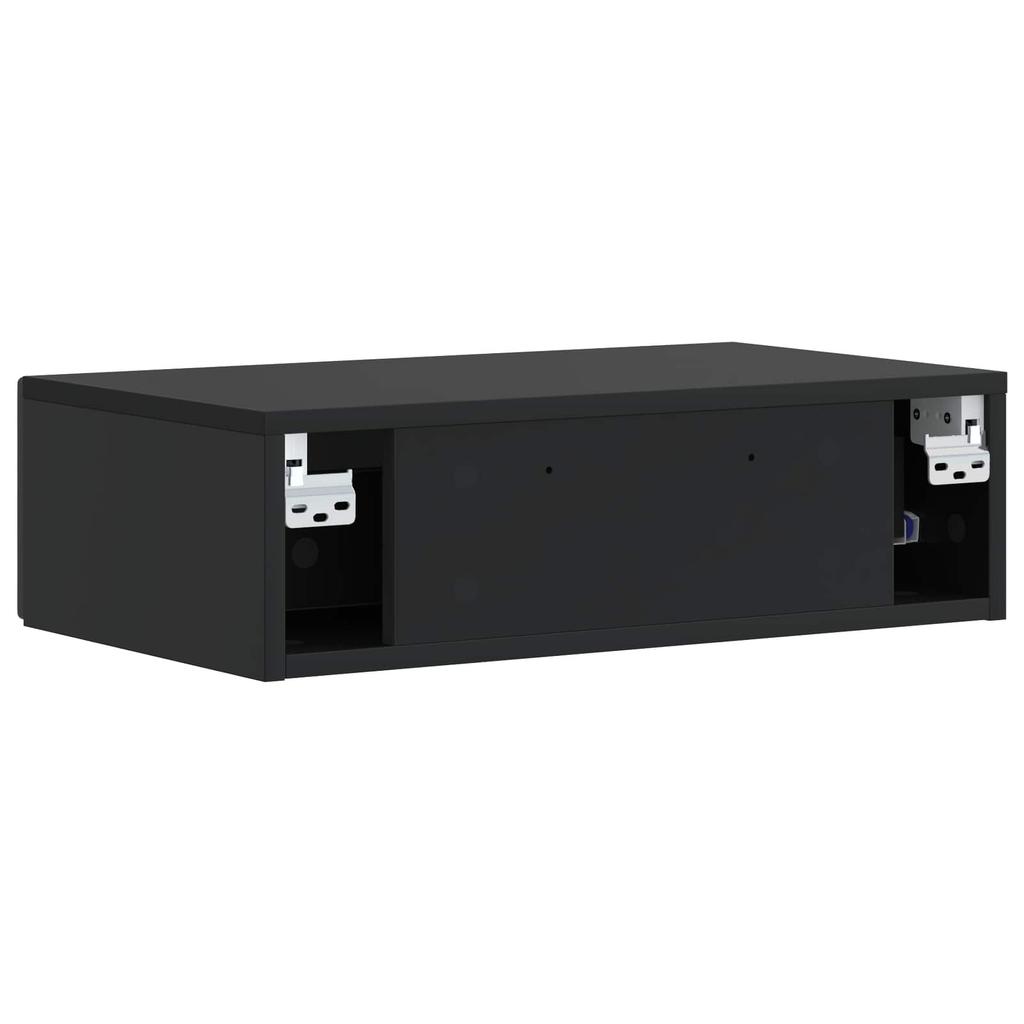 Wall Mounted Side Table Black 59 x 34.5 x 17 cm