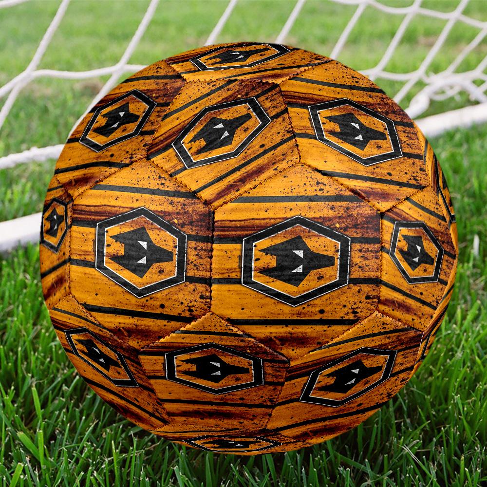 Wolves Football Club Emblem Printed Size 5 Soccer Balls, High-Quality, Anti-Slip, Protective Football, A Unique Gift , Birthdays, Christmas Gifts