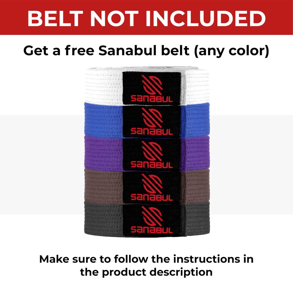 Sanabul Essentials V.2 Ultra-Lightweight BJJ Jiu-Jitsu Gi with Pre-Shrink Fabric (Black, A3)