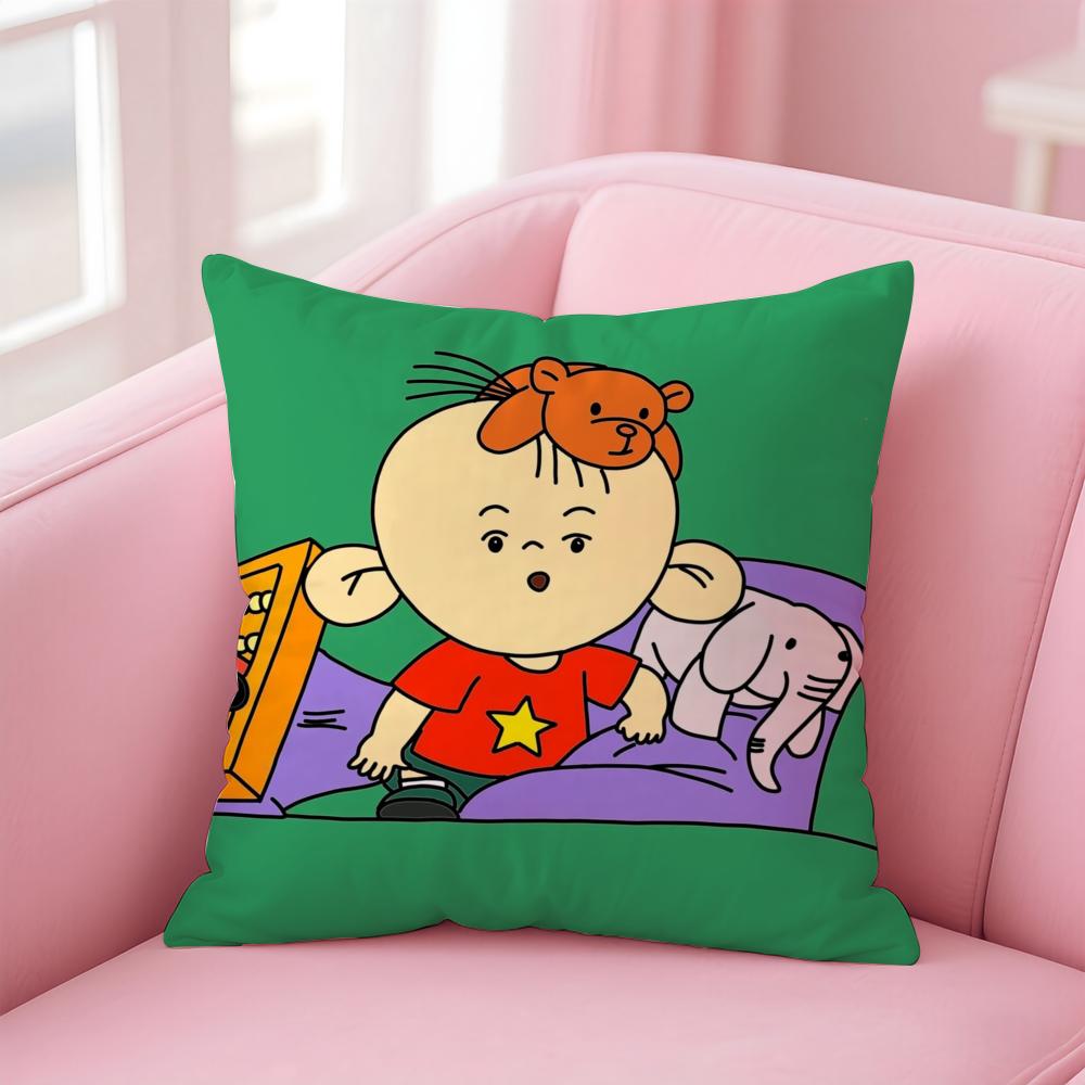 Funny Chinese Cartoon BBigEar Tutu Cushion Cover Pillow Case Soft Skin Friendly Fabric  Concealed Zipper