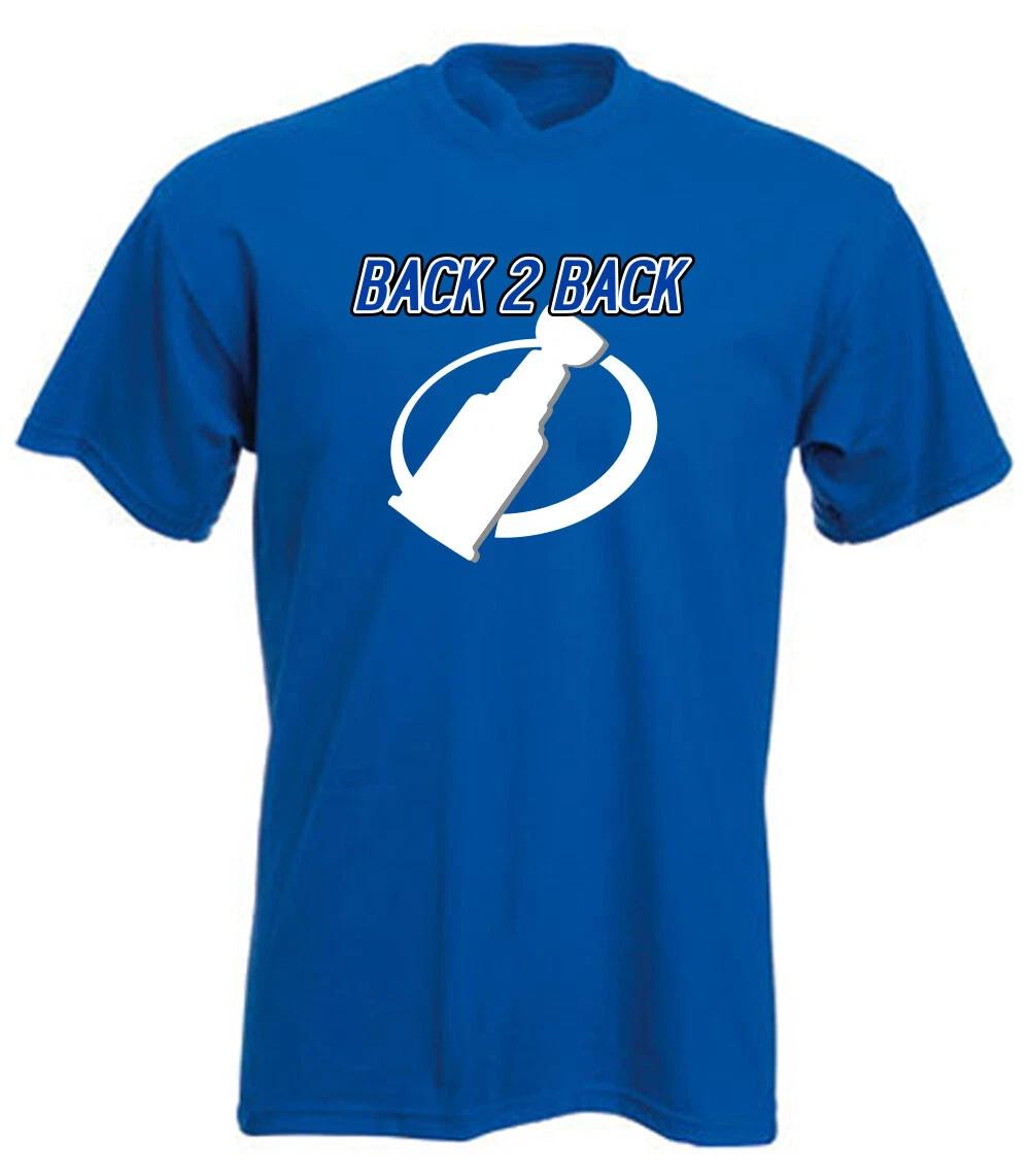 Tampa Bay Lightning Stanley Cup Champions BACK 2 BACK T-Shirt Short and Long M