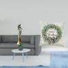 Elegant African Lady Sculpture with Festive Christmas Pillow Cover Set for Office Sofa Couch Car