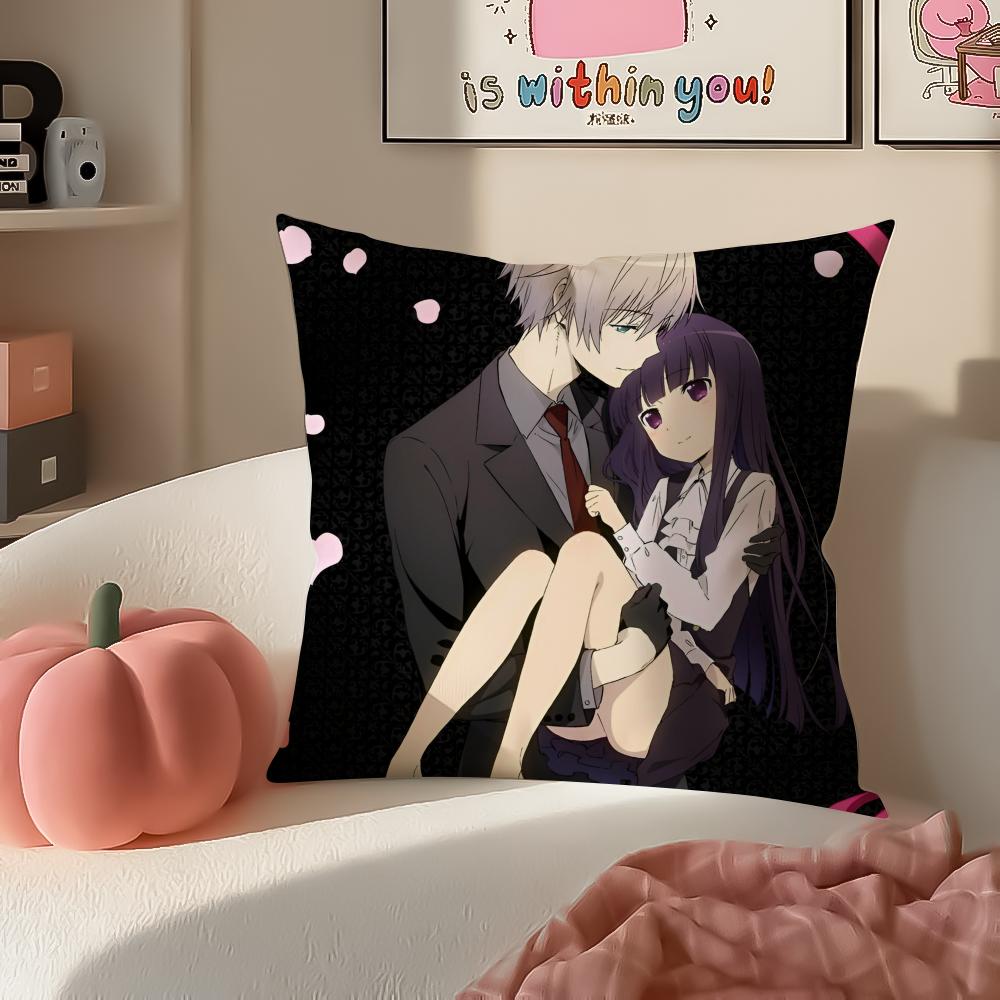 Romantic Anime FFox Servant SS Cushion Cover Pillowcase Short Plush Invisible zipper Room Sofa Cushion Cover