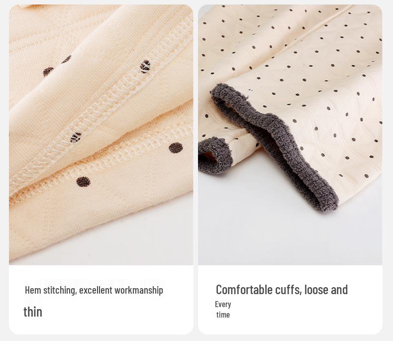 Women's Thick Long-Sleeve & Pants Lapel Set - Warm Casual Autumn/Winter Homewear