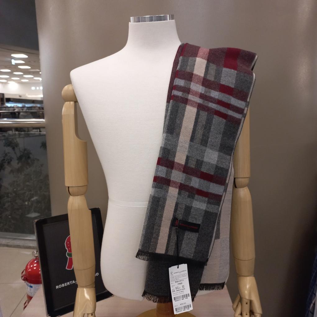 [NC Bucheon Branch] [Lowest Price in 2023 Winter] Men's Winter TR Fleece Check Muffler RN4C013