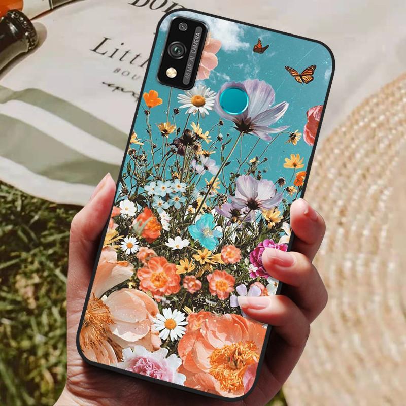 Pour Honor 9x lite Étui Loup Dessin Animé Silicone Souple TPU Coque Arrière Pour Huawei Honor 9X lite Étuis de Téléphone Honor9x Lite Fundas Coque
