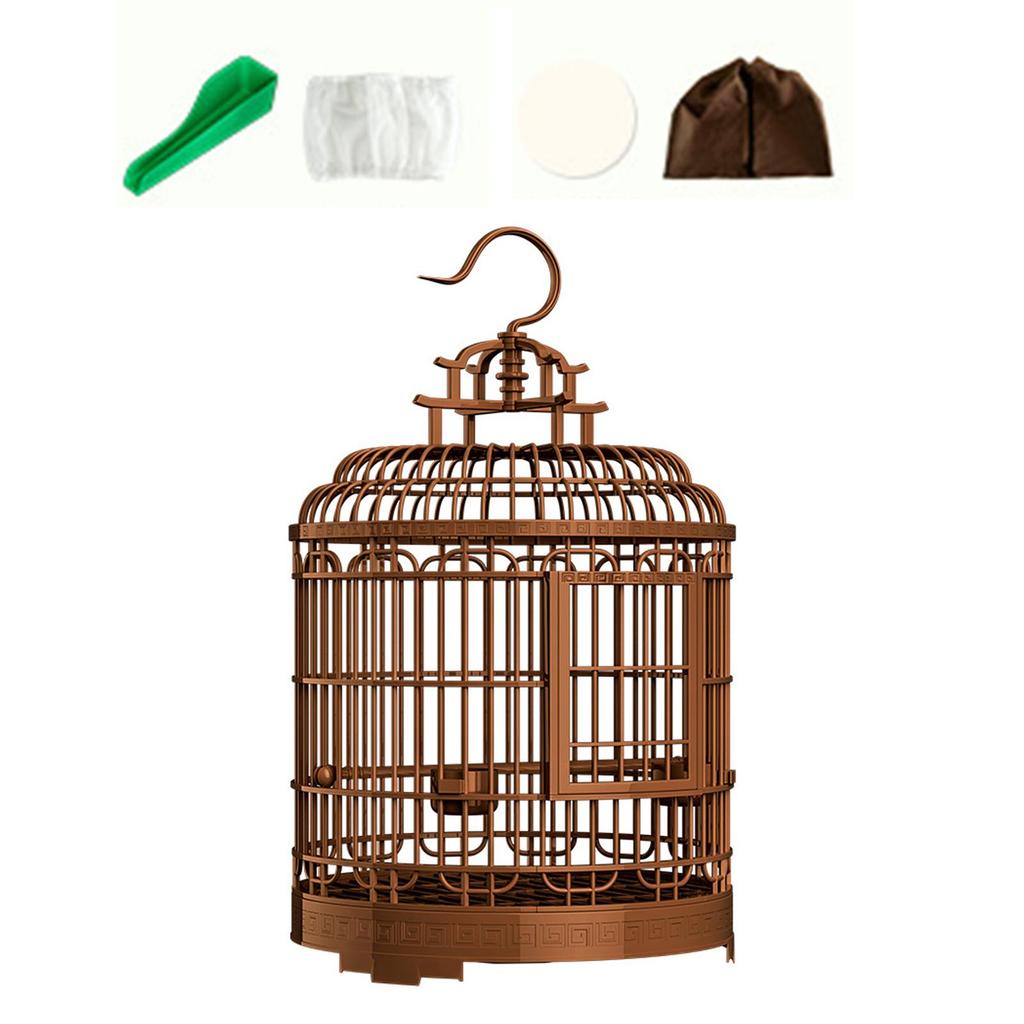 Gabbia per Uccelli Vintage Gabbia per Pappagalli Set Gabbia per Uccelli con Accessori Nido Forniture per Animali Domestici Gabbia per Cocorite Conuri Uccelli Piccoli Fringuelli
