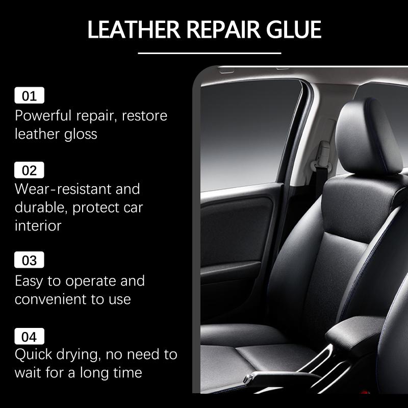 Auto Leather Repair Fluid Kit Crack Restorer Durable Glossy Adhesive for Car Seat Interior Sofa Couch Renewal