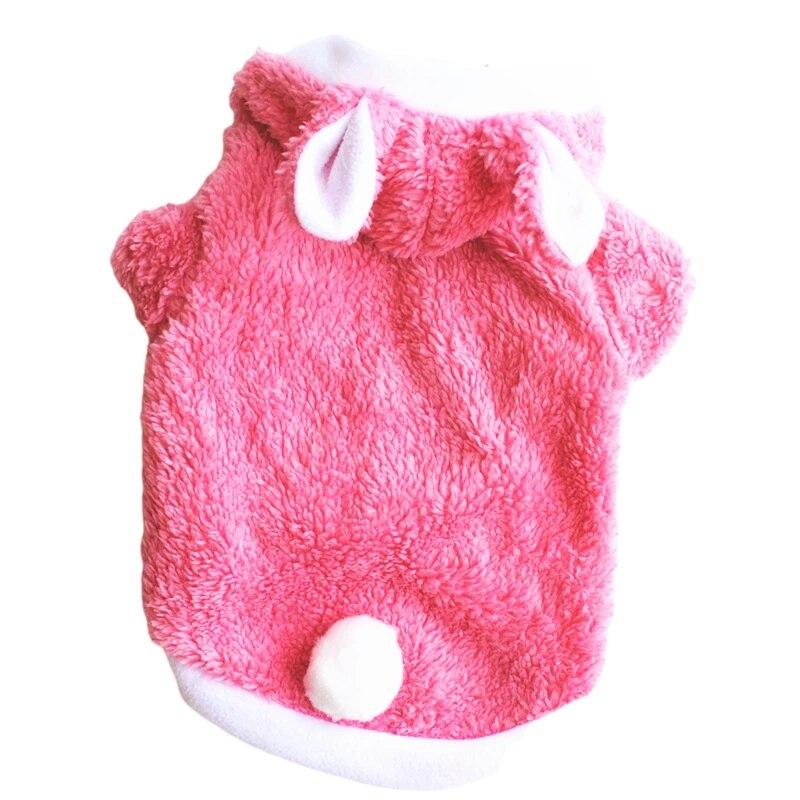 Warme Fleece Haustier Hundekleidung für kleine Hunde Mantel Jacke Hoodie Kostüm Mops Chihuahua Niedliches Kaninchen Cosplay Kleidung Outfits