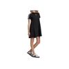 Adidas Originals Bellista Dress Logo Crew Neck Casual Breathable Short Sleeve Dress Women dresses Black GJ6564