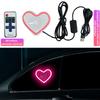 Car LED window lights interior decoration lights glowing heart atmosphere lights USB wiring car modification neon Car Decoration