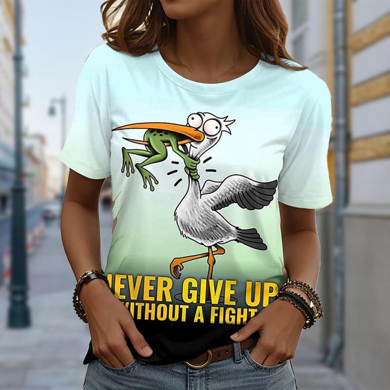 

Женская летняя футболка в стиле ретро, модная, с коротким рукавом, повседневная, с интересным принтом, топы 8XL зелёный