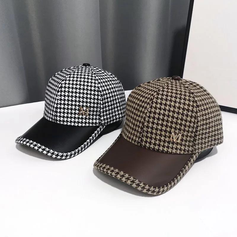 WTEMPO Women's Solid Color Warm Winter Printed Hats Office Ladies Outdoor Commuting Cold-proof Windproof Baseball Hats