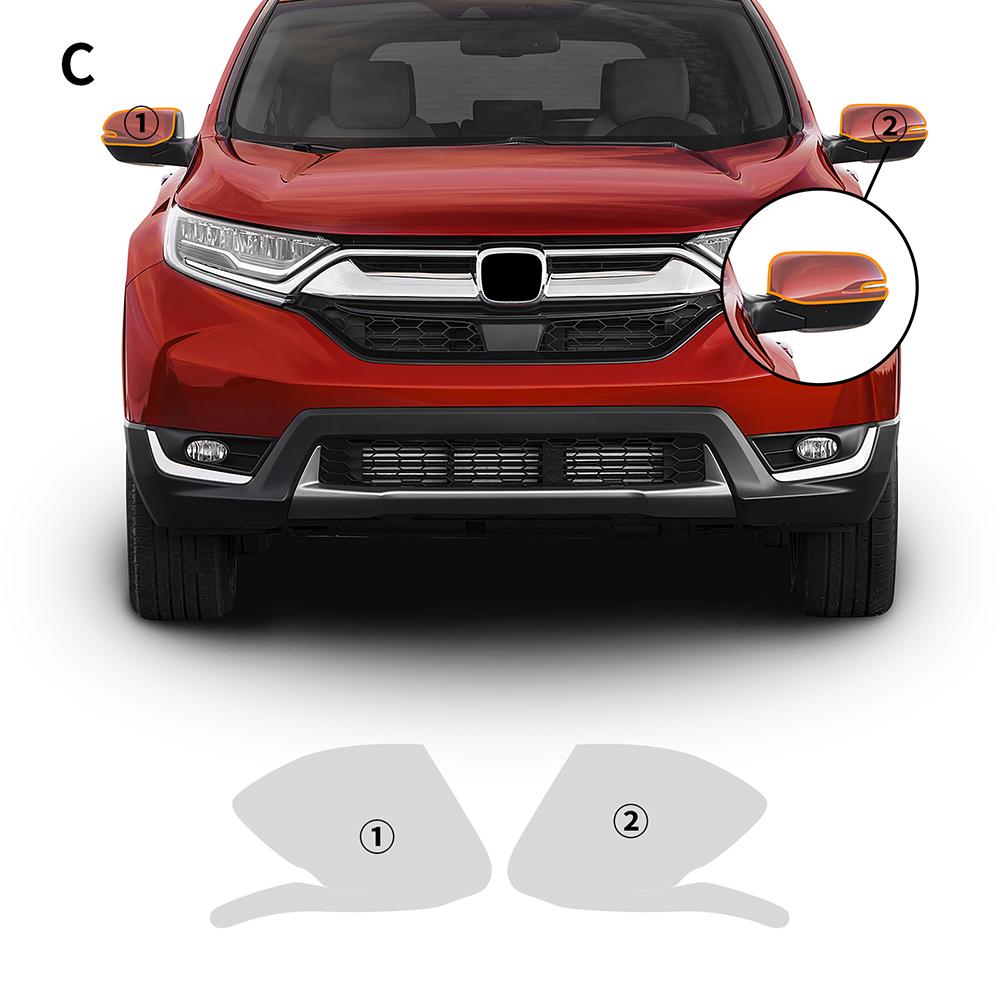 For Honda CRV CR-V 2017- Headlight Rearview TPU Protection Film Pre-cut PPF Clear Bra Anti-Scratch Resistant Repairable Kit