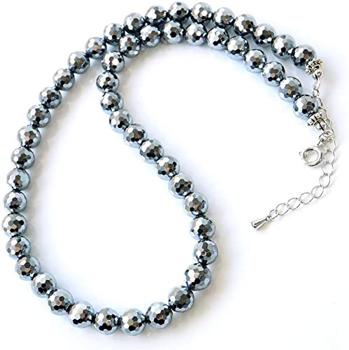 [GOLD STONE] Terahertz Mirror Cut Necklace, 8mm, 50cm, 99.9999% Purity