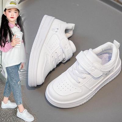 2025 Frühling/Herbst Wasserdichte Leder Mädchen Weiße Sneaker