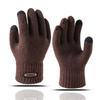 Men's gloves winter thickened warm plush wool winter cold cycling autumn and winter knitted new models