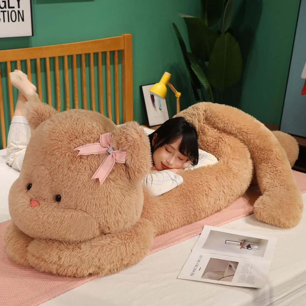 Süßes Kätzchen & Panda Plüsch Kuschelkissen - Begleiter Geschenk für Kinder