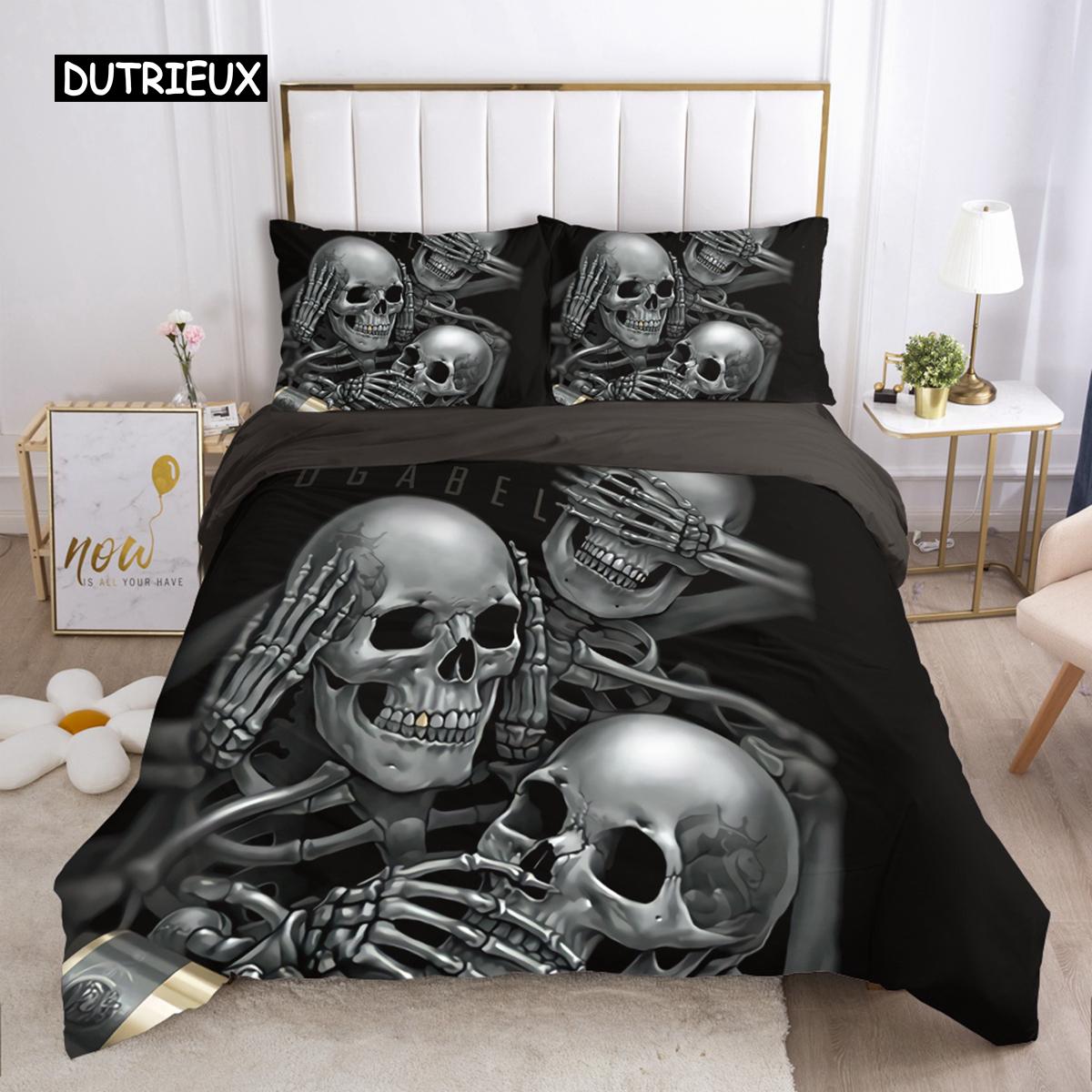 

Comforter Skull Deadpool 240X220 200X200 Bedding Set Twin Queen King Double S Bedclothes Big Hand Comforter (quilt)-EU Single(135*200cm)3pcs