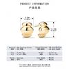 Geometric Horn-Shaped Stud Earrings Women Sterling With 18K Gold Plating Modern Minimalist Fashion Jewelry
