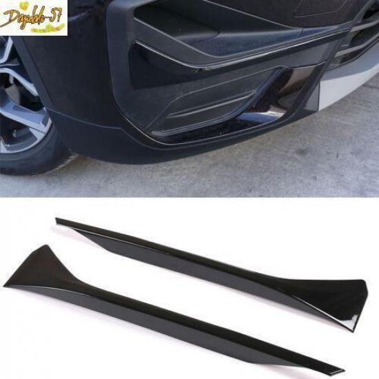 Fit For BMW X1  F48 gloss black Front Fog Light Lamp strip cover trim 2pcs