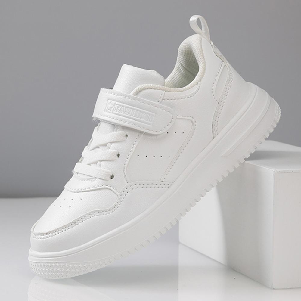 Jungen Schuhe Sneaker Leder Kinder Bequeme Flache Schuhe Schwarz Weiße Schuhe für Kinder Mädchen Schule Walking Schuhe Rutschfest