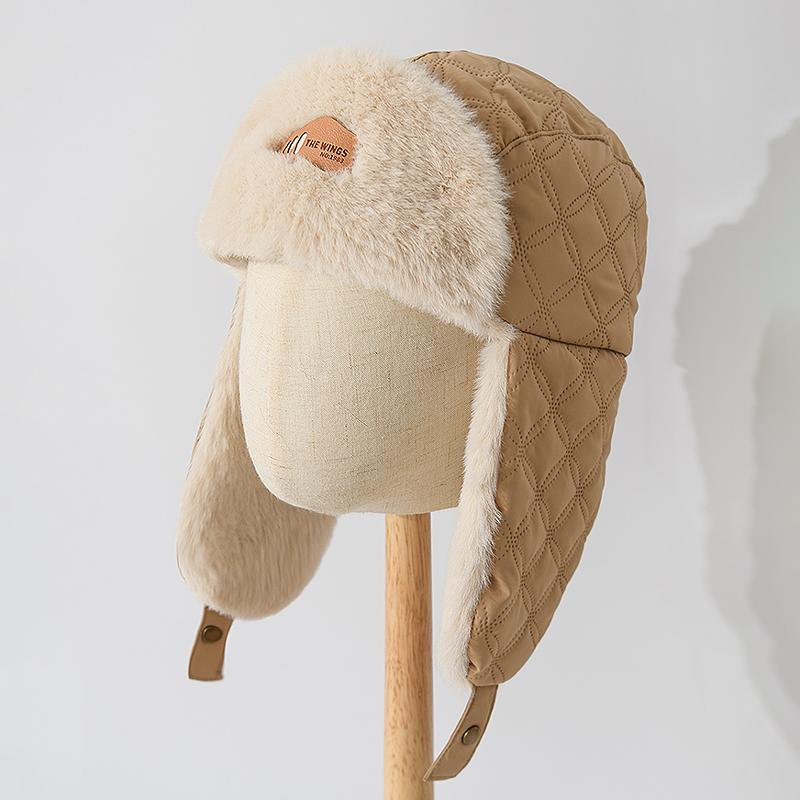 Autumn and Winter Windproof Velvet Men's and Women's Thermal Sleeves, Cycling Caps, Ear Protectors, Cold Protection, Thickened Pilot Hats