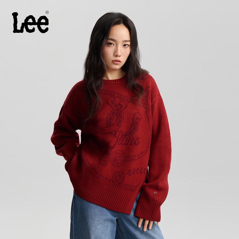 Lee Women s Horseshoe Pattern Loose Long Sleeve Sweater M 19290₽