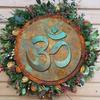 Retro Om Tin Sign Wall Art 8x8 Inch Metal Painting Spiritual Decor Gift