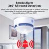 2.4G WiFi Smart Smoke Detector Sound Light Alarm Low Battery Warning Smoke Alarm Detector for Home Office Garage Hotel