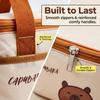 Picnic Thermal Lunch Bag With Handle Cute Cartoon Portable Insulated Bento Box Bag For Students Kids Large Cpacity Cooler Bag