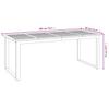 Garden Table with U Shaped Legs 200 x 90 x 75 cm Solid Acacia Wood