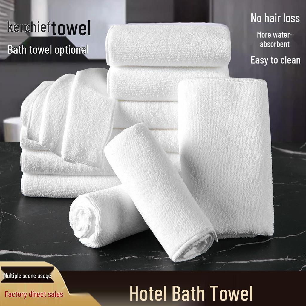 Ultra-Fine Fiber Edge-Locked White Disposable Towel for Hotels, Guesthouses & Bathhouses