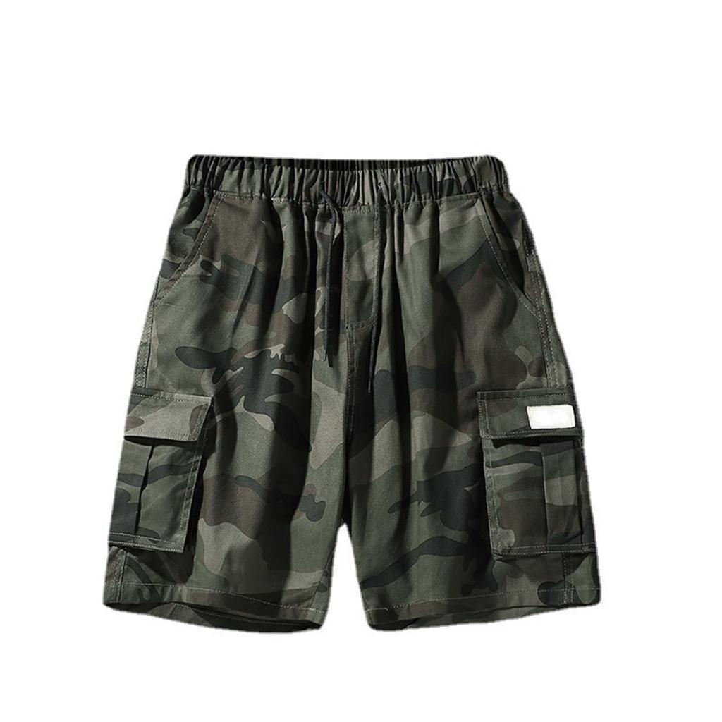 Men's Summer Loose Outdoor Sports Multi-Pocket Cargo Shorts Casual Pants Quarter Pants